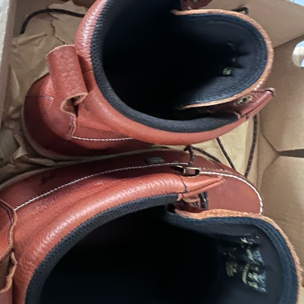 Red wing Irish Setter Men’s Chestnut Brown Leather Lace-Up Work Boots - Picture 5 of 9